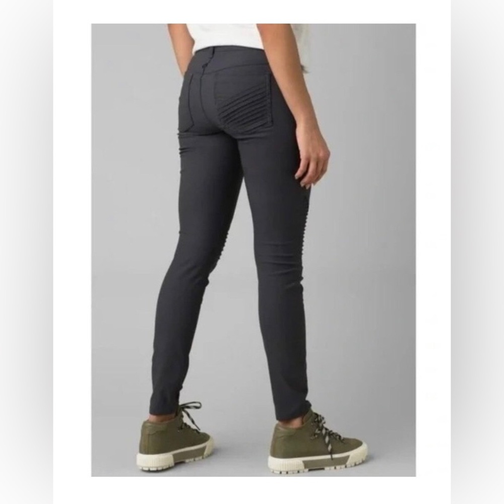 NWT PrAna Brenna Skinny Pants Moto Mid Rise Stretch Jeans Coal Gray